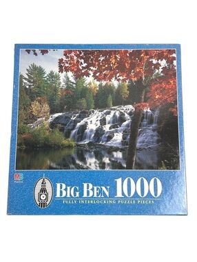 Big Ben 1000 Piece “Autumn at Bond Falls” Jigsaw Puzzle by Milton Bradley